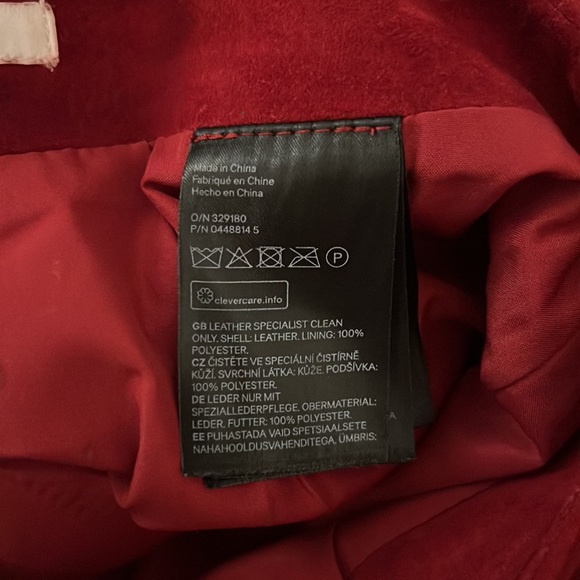 Red 100% leather skirt - Picture 7 of 7